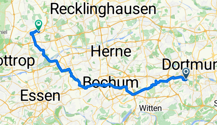 Dormund-West nach Gladbeck (Radwege bevorzugt)