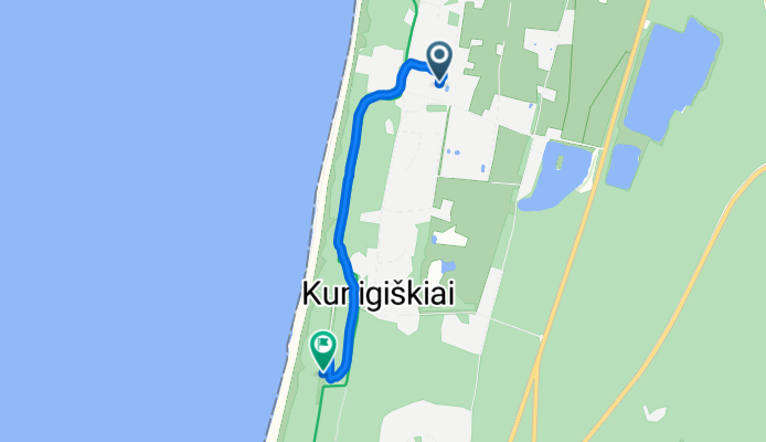 Nendrės gatvė 12, Palanga to Kontininkų gatvė 9A, Palanga