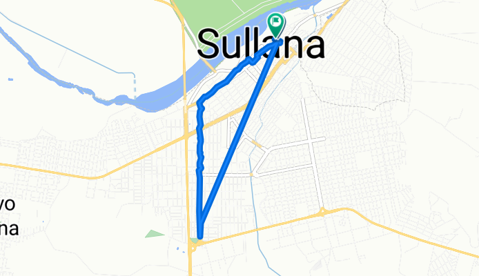 De Calle Ugarteche 430, Sullana a Calle Carlos Augusto Salaverry 460, Sullana