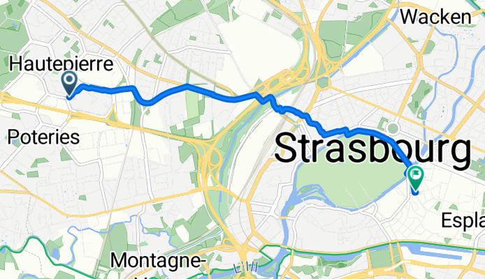 De 70–81 Boulevard La Fontaine, Strasbourg à 2–18 Rue des Poules, Strasbourg