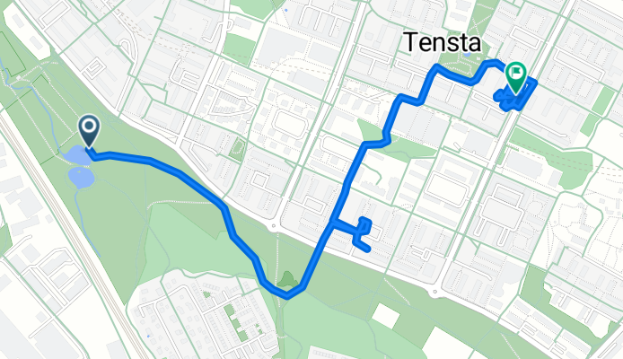 Tenstavägen, Stockholm to Tensta allé 4, Stockholm