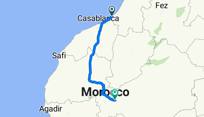 De Skhirat à Unnamed Road, Ouarzazate