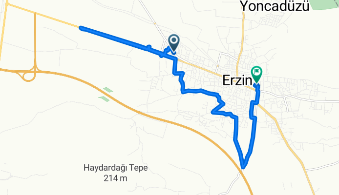 Evliya Çelebi Sokak 18 to Çağdaş Sokak 12