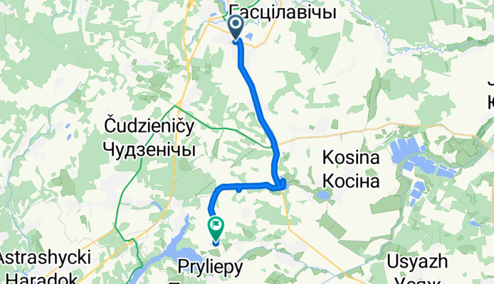 От переулок Южный, Логойск до Unnamed Road, Дуброва
