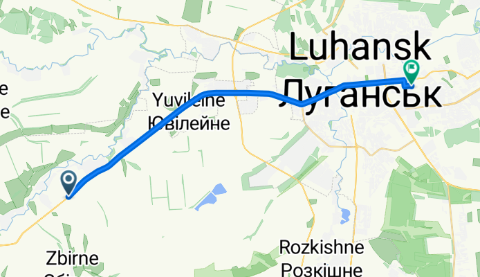 Маршрут в Гражданская улица, 25, Луганск