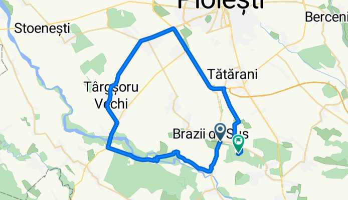 DJ140 49, Brazii de Jos to Unnamed Road, Bătești
