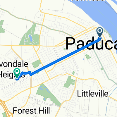 Broadway Street 425, Paducah to North 38th Street 215, Paducah