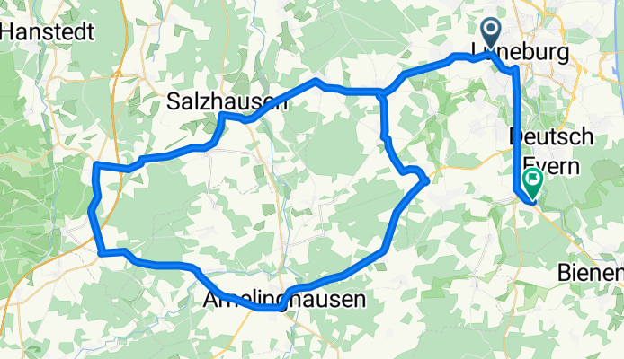 Lüneburg-&gt;egestorf-&gt;amelinghausen-&gt;lg-&gt;Melbeck