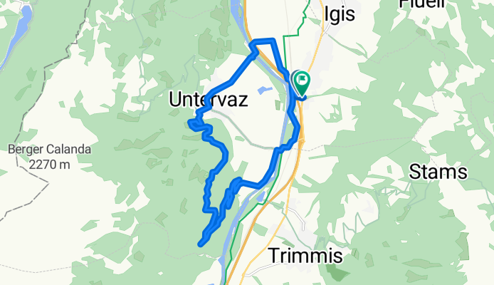 Calandastrasse 14, Zizers nach Kantonsstrasse 146, Zizers