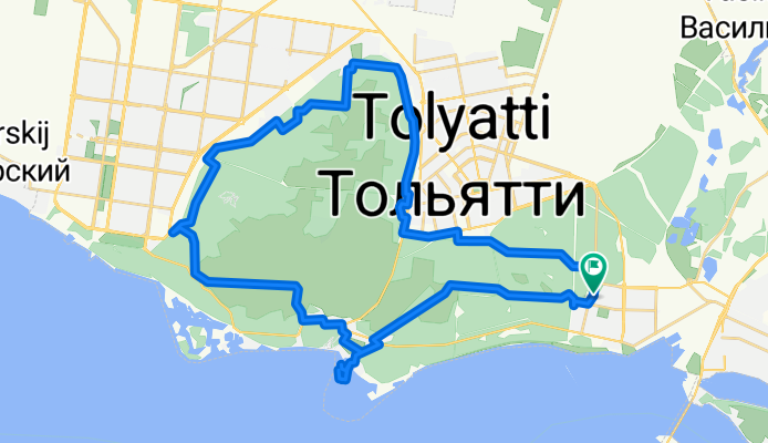 От Лизы Чайкиной улица 19, Тольятти до Лизы Чайкиной улица 19, Тольятти