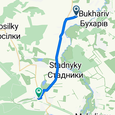 Маршрут в Школьная улица, Оженин
