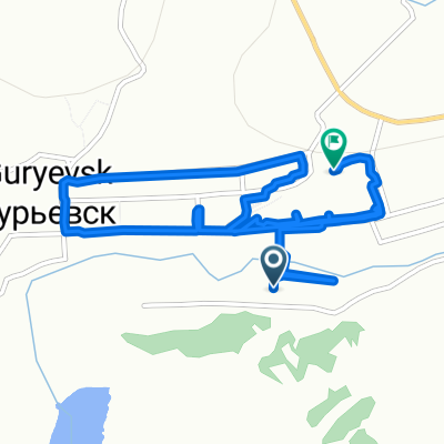 От Республиканский переулок 1, Гурьевск до переулок Николаева 4, Гурьевск