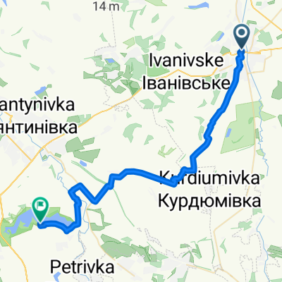 От вулиця Незалежності 17, Бахмут до Unnamed Road