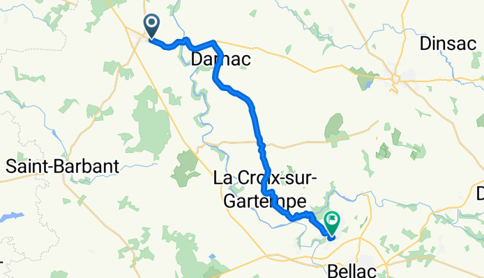 De Avenue de la Libération 8, Val-d'Oire-et-Gartempe à Rue de la Colline 21, Peyrat-de-Bellac