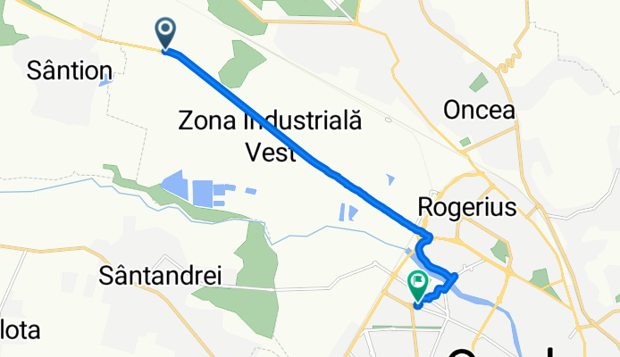 Route to Strada Lăpușului 35A, Oradea