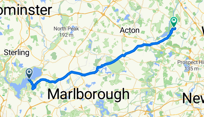 Route to 11 Redcoat Rd, Bedford