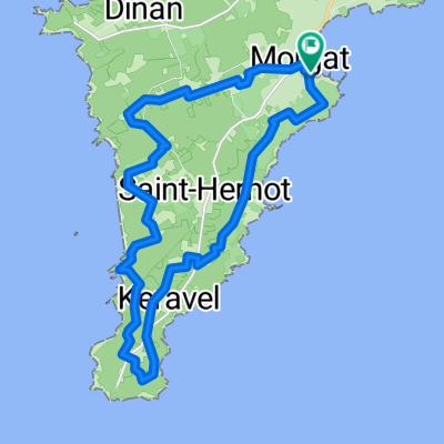 De Rue de la Montagne 25, Crozon à Quai Kador 26, Crozon