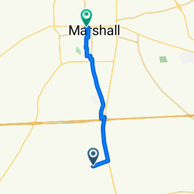 126 Underwood Rd, Marshall to 513–527 W Burleson St, Marshall