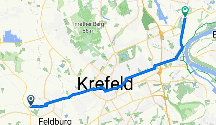Vorster Straße 155, Tönisvorst nach L137 409, Krefeld