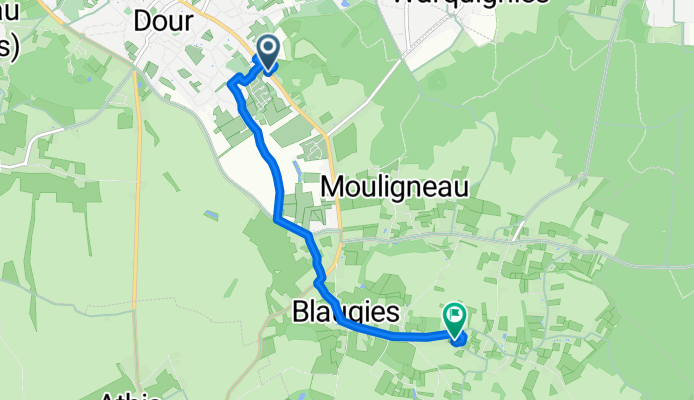 De Rue Moranfayt 17, Dour à Rue de la Frontière 197, Dour