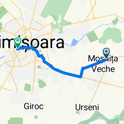 Strada Mare 55, Moșnița Veche to Splaiul Nicolae Titulescu 7, Timișoara