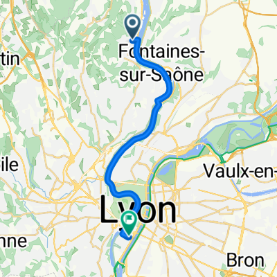De 3 Rue Valesque, Couzon-au-Mont-d'Or à 3 Rue Smith, Lyon