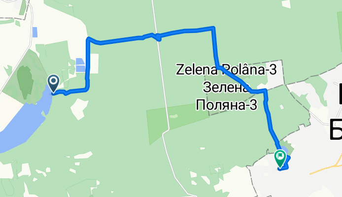 От Unnamed Road, Київ до вулиця Благодатна 74, Бровари