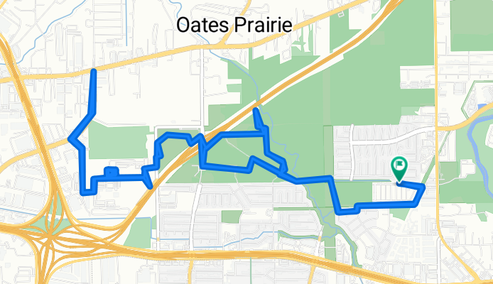 Ruta a Crystalwood Drive 12102, Houston
