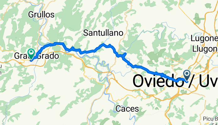 1. Etappe Oviedo - Grado