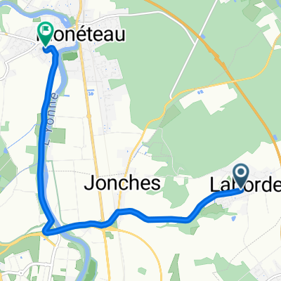 De 8 Rue de Jonches, Auxerre à 9 Rue des Marguerites, Monéteau