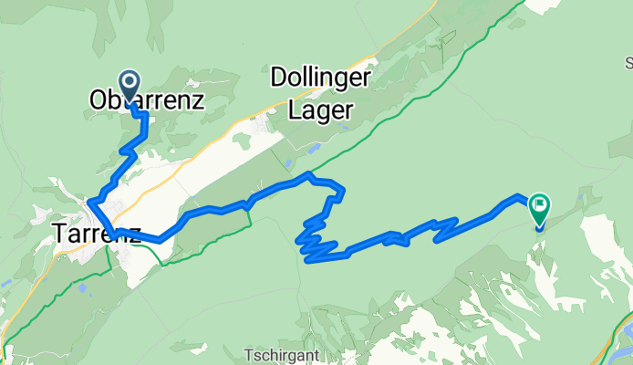 Route von Alpeilweg 4, Obtarrenz