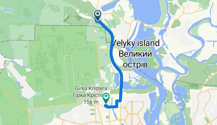 Route to Mykhaila Maiorova Street, 3, Kyiv