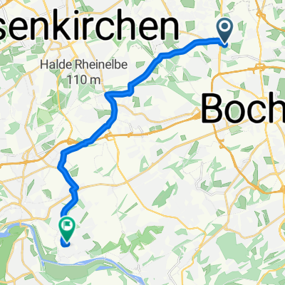 Dorstener Straße 400, Bochum nach Hangwimpel 6–38, Essen