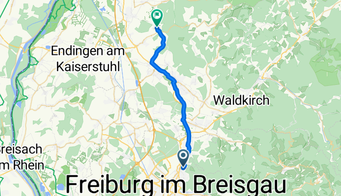 Sonnhalde 126, Freiburg im Breisgau nach Wälderstraße 2, Kenzingen