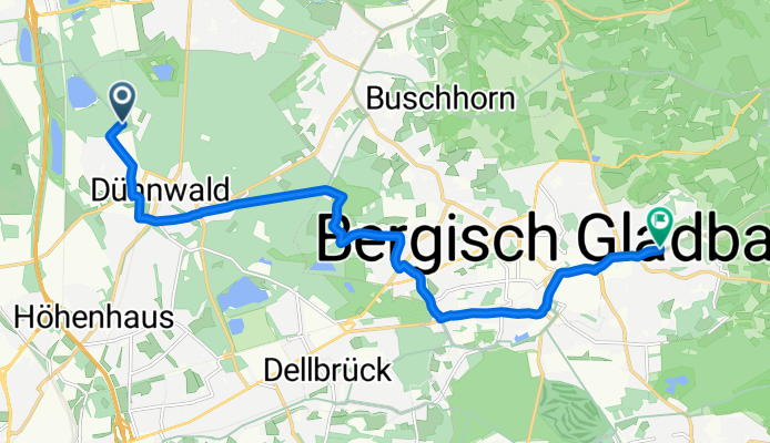 Route nach Hauptstraße 369, Bergisch Gladbach