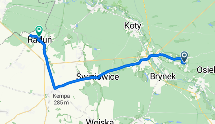 Wiejska 102, Nowa Wieś Tworoska do Wiejska 14, Borowiany