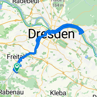 Freital (Windberg) - Dresden (Blaues Wunder)