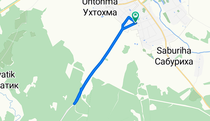 От улица 1-я Кирова 20, Лежнево до улица 1-я Кирова 22, Лежнево