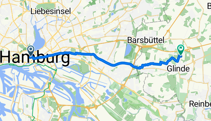 Ballindamm, Hamburg nach Gartenweg 3, Glinde