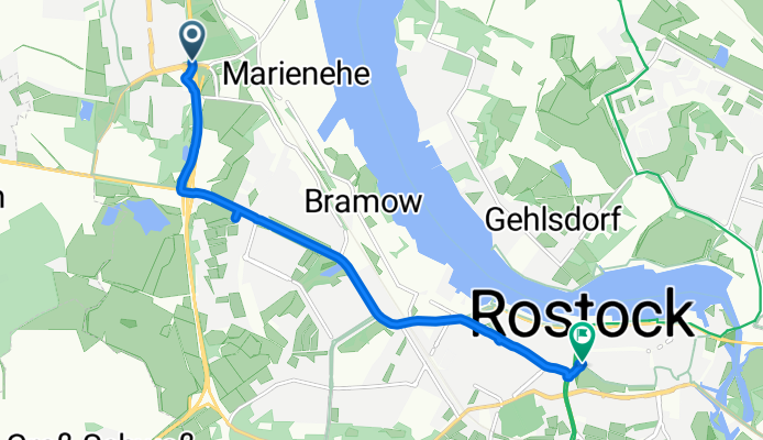 Lagerlöfstraße 4, Rostock nach Kröpeliner Straße 49A, Rostock