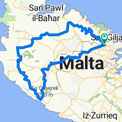 San Gwann to Dingli via Zebbieh and back via Lia Moderate hills