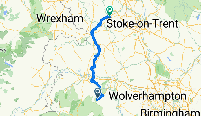 Lower Hill to Nantwich via Wroxceter