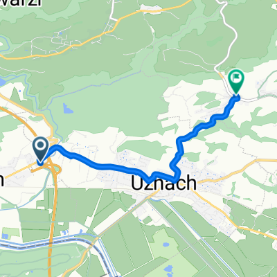 Hanfteilstrasse 3, Schmerikon nach Dorfgasse 5, Gommiswald