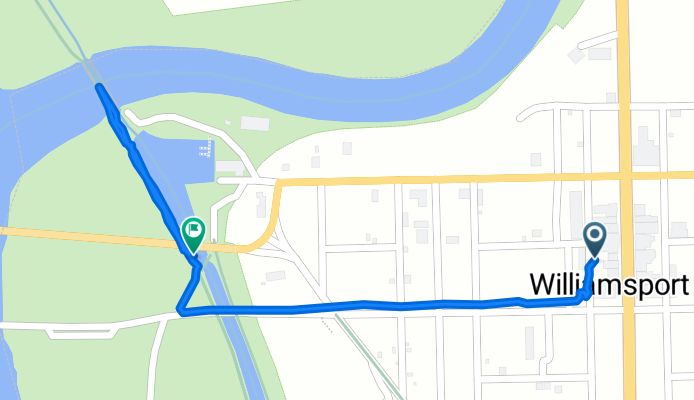 14 N Conococheague St, Williamsport to 1 N Commerce St, Williamsport