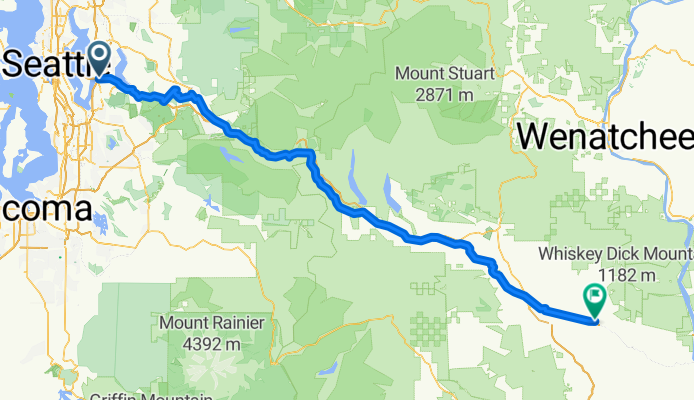 3545 Factoria Blvd SE, Bellevue to John Wayne Pioneer Trail, Ellensburg