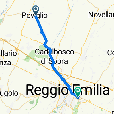 Da Via Romana 82, Poviglio a Viale Primo Maggio 9B, Reggio Emilia