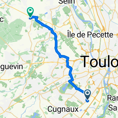 De Chemin Vouet 15, Toulouse à Route de la Forêt de Bouconne 11, Mondonville