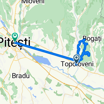 Strada Calea București 109, Topoloveni to Strada Crinului 28, Pitești