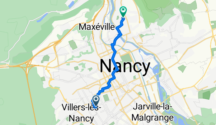 De 1 Rue du Général Custine, Nancy à 21 Rue du Vieux Cours, Malzéville