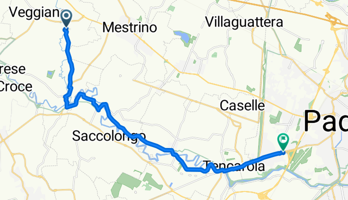 Da Via Reolda 10, Veggiano a Via Santi Fabiano e Sebastiano 2, Padova